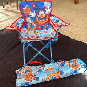 Disney Mickey Mouse toddler folding chair with bag, NWOT